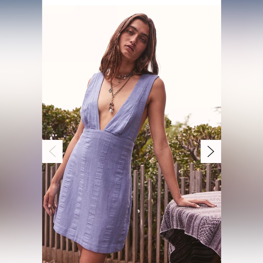 Free People Robin Mini Size Large in bright blue